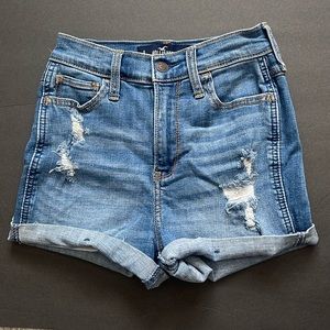 Hollister blue denim high waisted shorts size 0